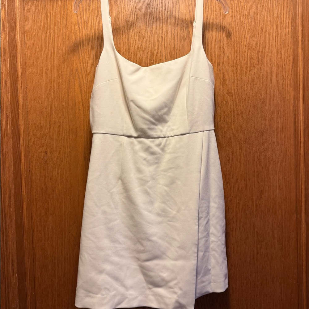French Connection Cream Spaghetti-Strap Mini Dress